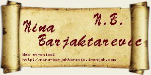 Nina Barjaktarević vizit kartica